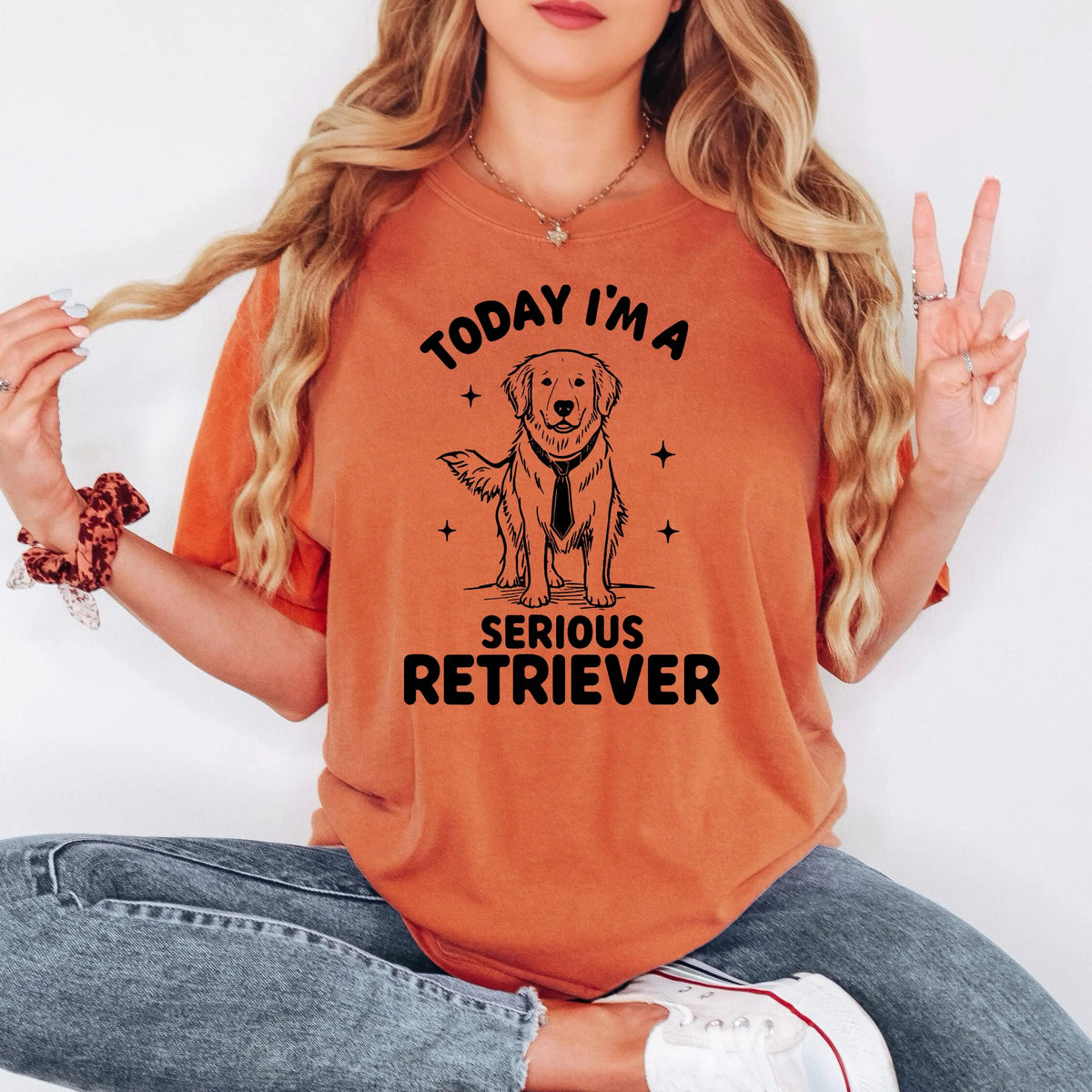 Funny I'm a Serious Retriever Comfort Colors Tee, golden retriever shirt, Labrador Retriever Mom t-hirt, Dog Dad Gift