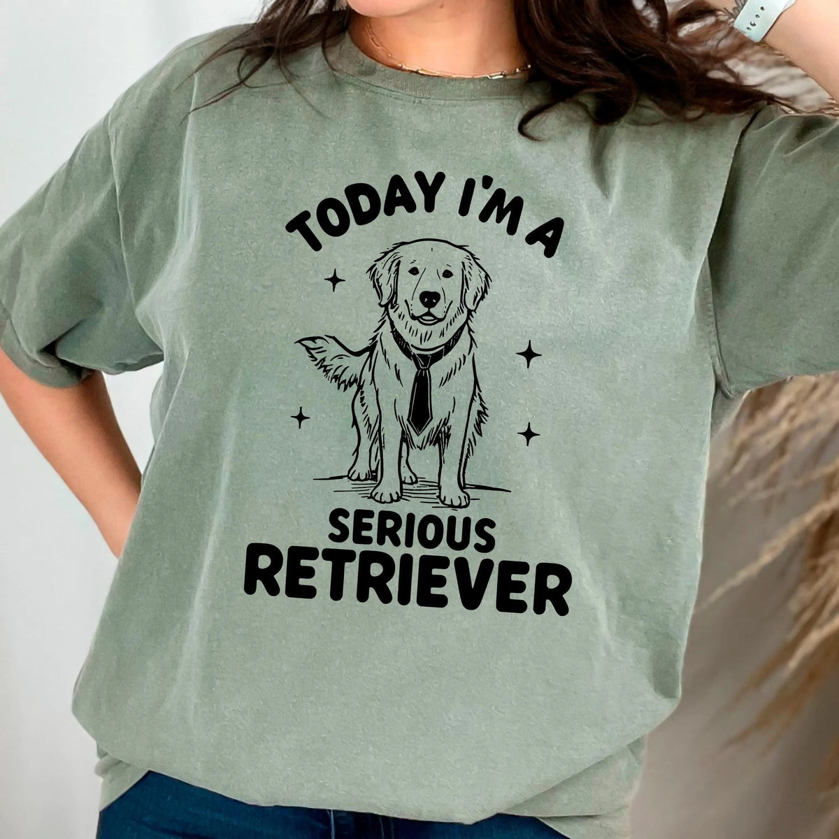Funny I'm a Serious Retriever Comfort Colors Tee, golden retriever shirt, Labrador Retriever Mom t-hirt, Dog Dad Gift