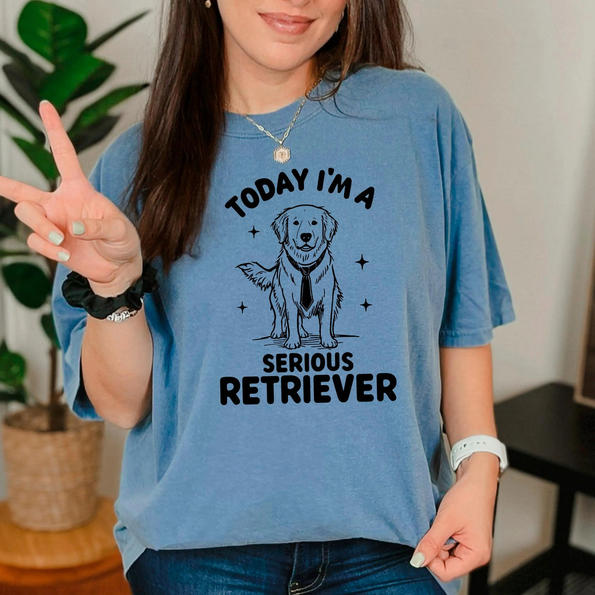 Funny I'm a Serious Retriever Comfort Colors Tee, golden retriever shirt, Labrador Retriever Mom t-hirt, Dog Dad Gift