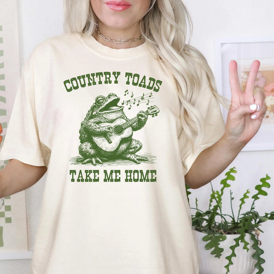 Funny Frog Shirt – Vintage Washed Tee | Country Music Shirt, Comfort Colors Tee