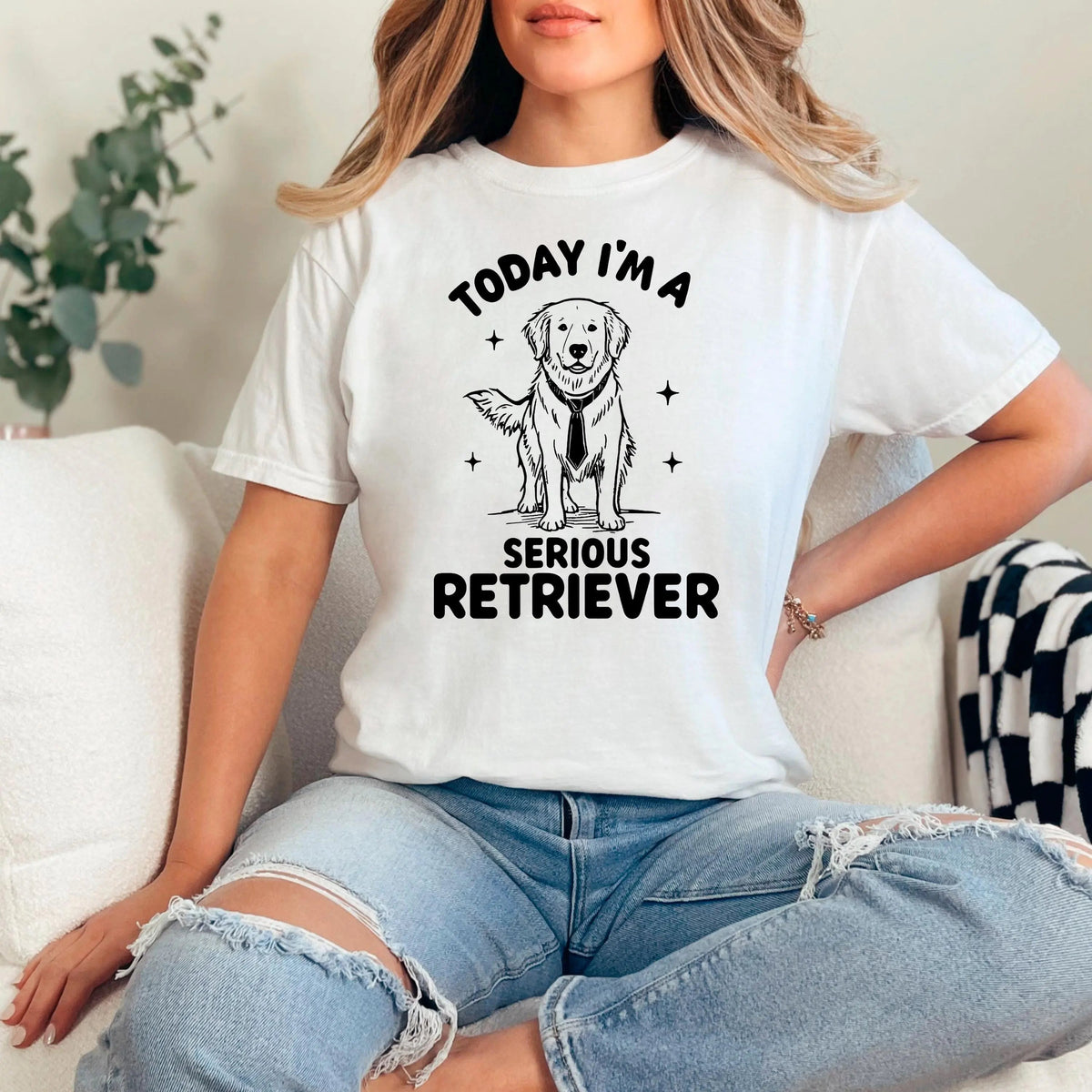 Funny I'm a Serious Retriever Comfort Colors Tee, golden retriever shirt, Labrador Retriever Mom t-hirt, Dog Dad Gift