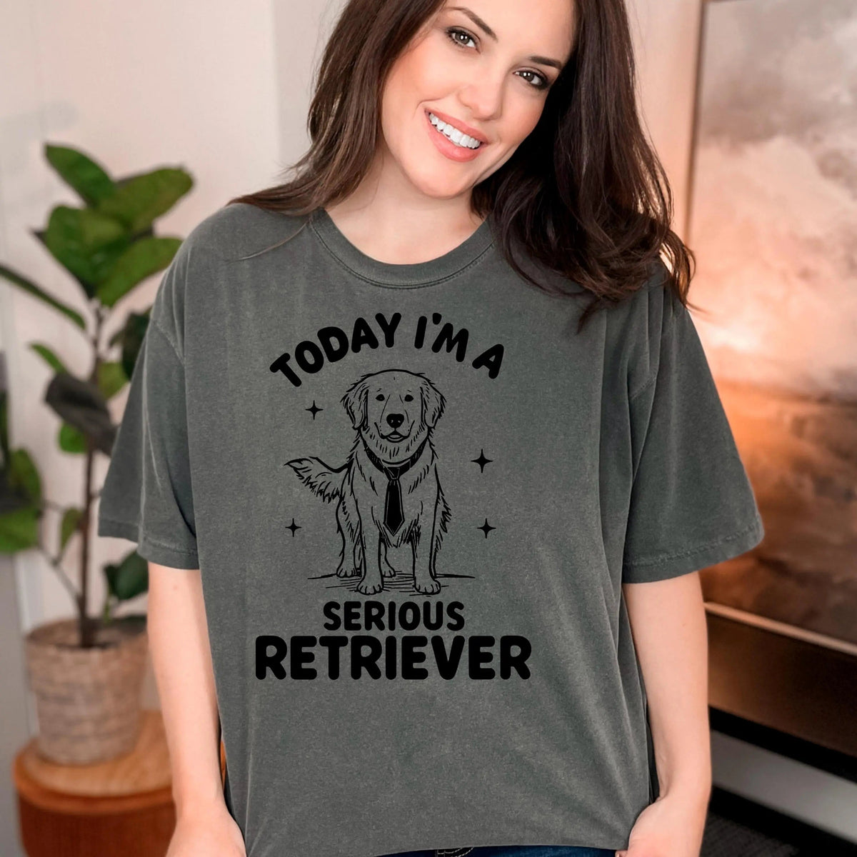 Funny I'm a Serious Retriever Comfort Colors Tee, golden retriever shirt, Labrador Retriever Mom t-hirt, Dog Dad Gift