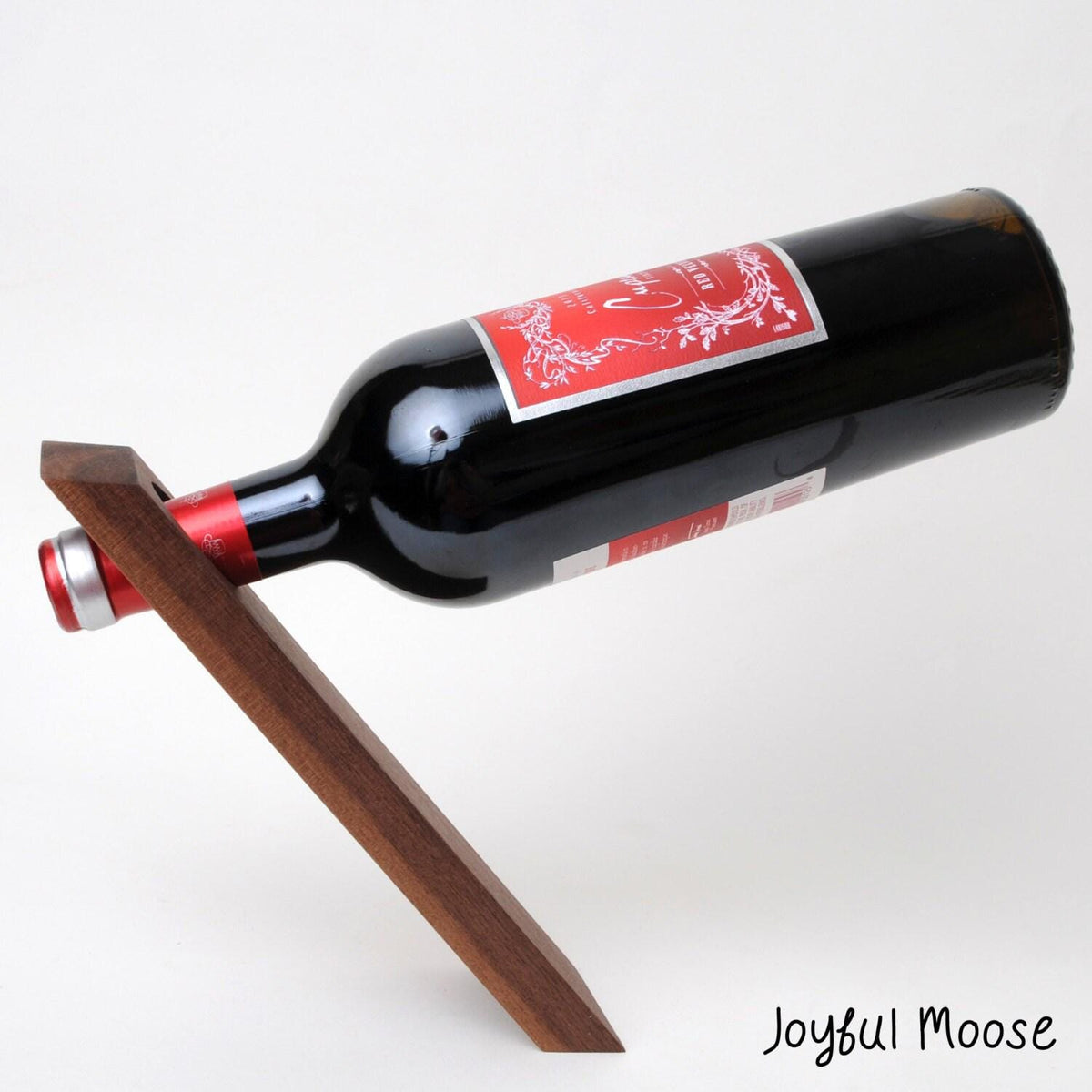 Wine Bottle Balancer - Gravity Defying Wooden Wine Holder, Unique Hostess Gift for Wine Lovers, Creative Wine Display and Decor
