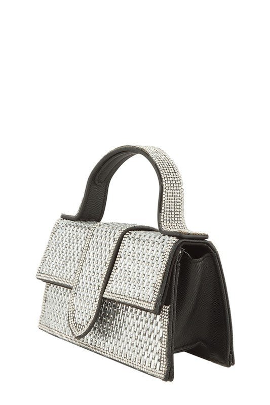 Jessie Luxe Jeweled Crossbody Bag with Detachable Handle and Spacious Interior