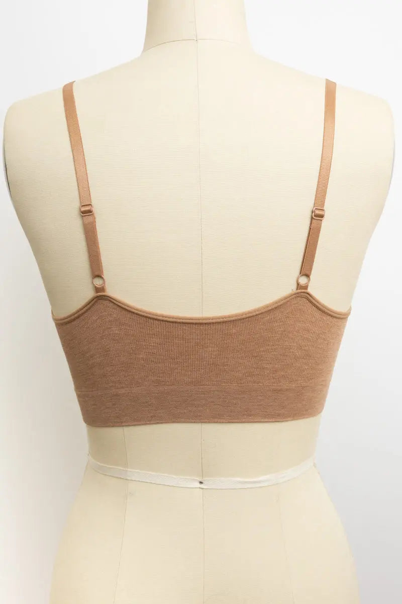 Ultra Soft Lace Trim Ribbed Bralette – Elegant Wear