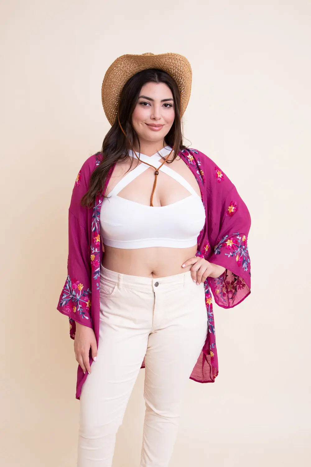 Lightweight Anemone Kimono – Floral Elegance for Any Occasion