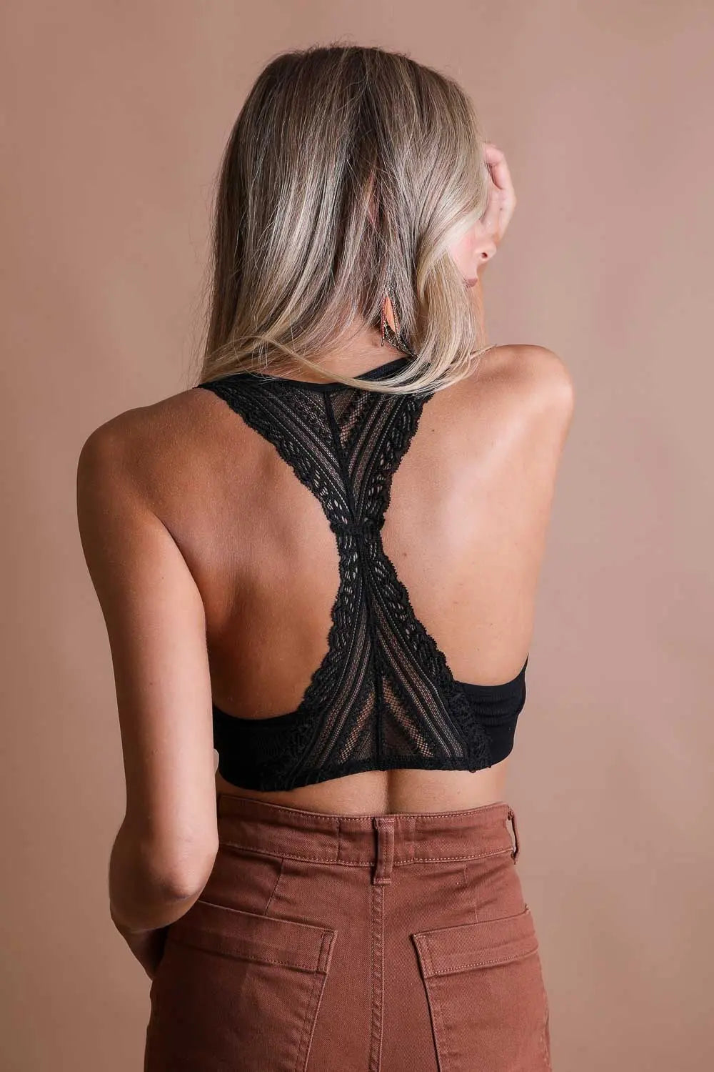 Seamless Lace Racerback Bralette – Lightweight Feminine Style