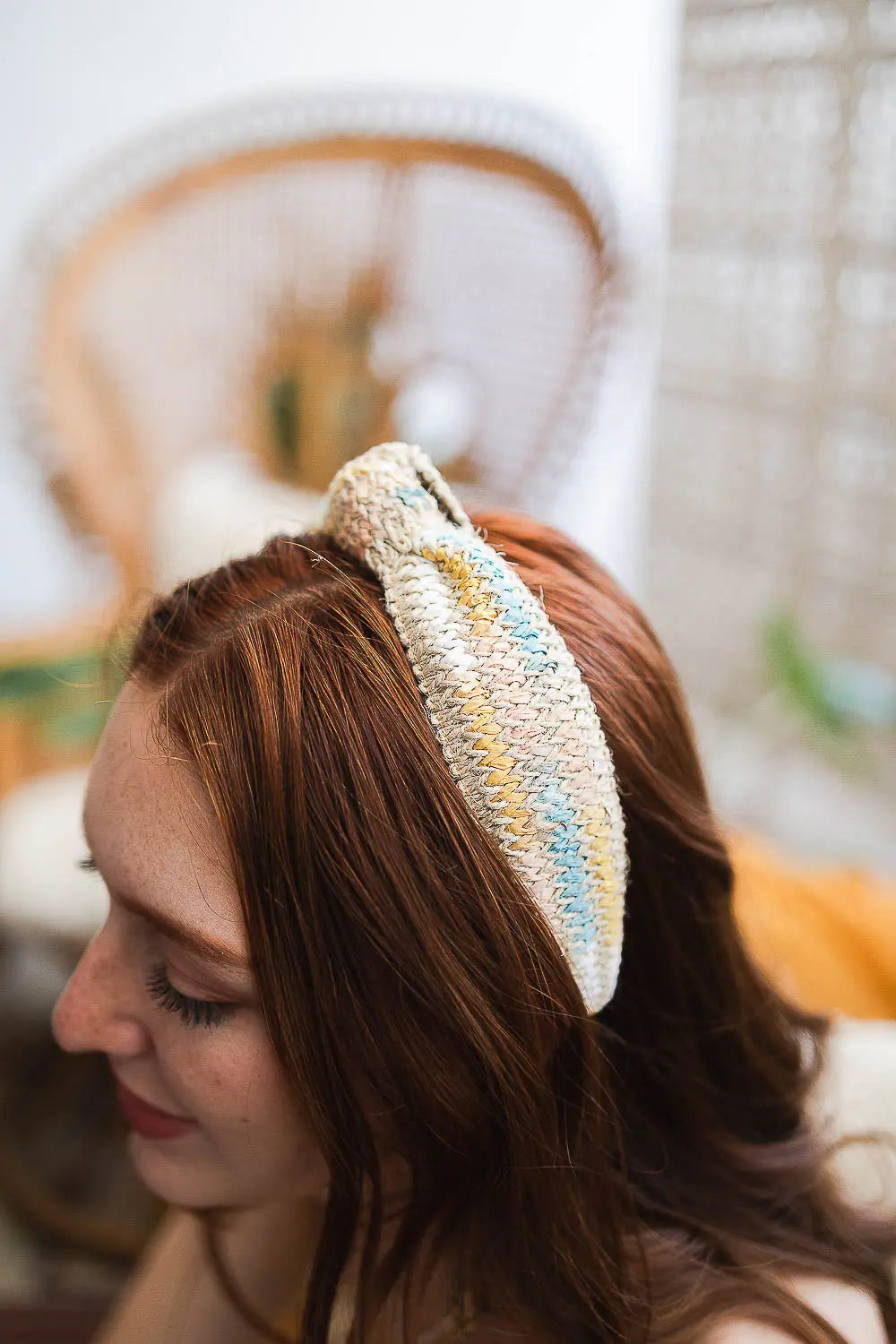 Twine Woven Knotted Headband – Rustic Elegance