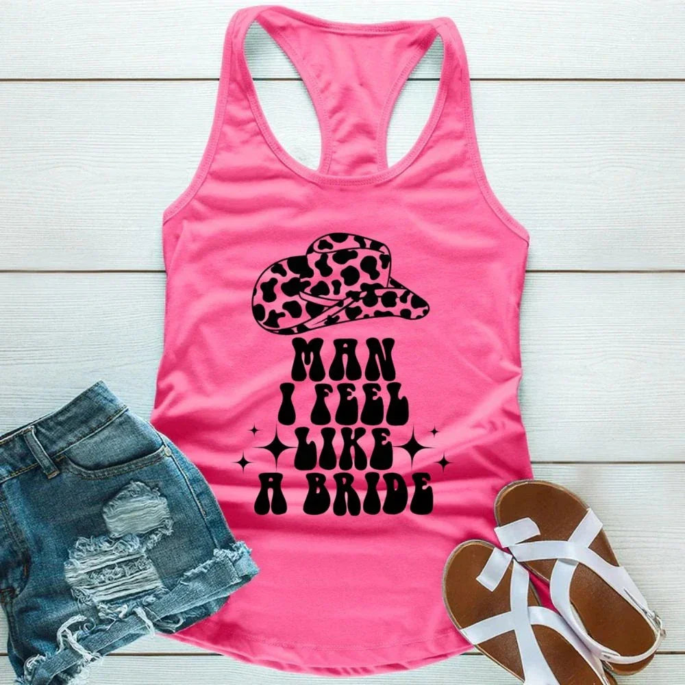 🍾 Man I Feel Like a Bride Bachelorette Party Tank Top 💍