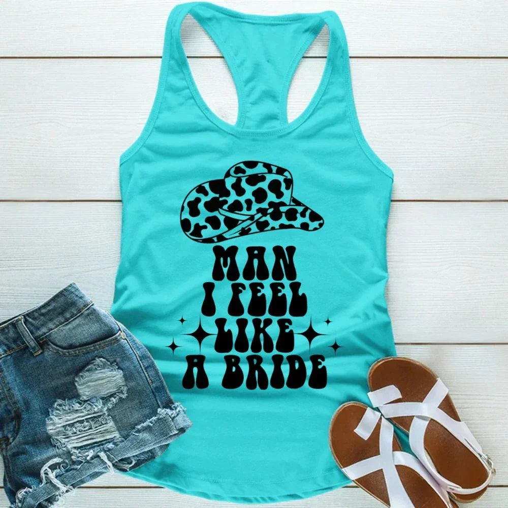 🍾 Man I Feel Like a Bride Bachelorette Party Tank Top 💍