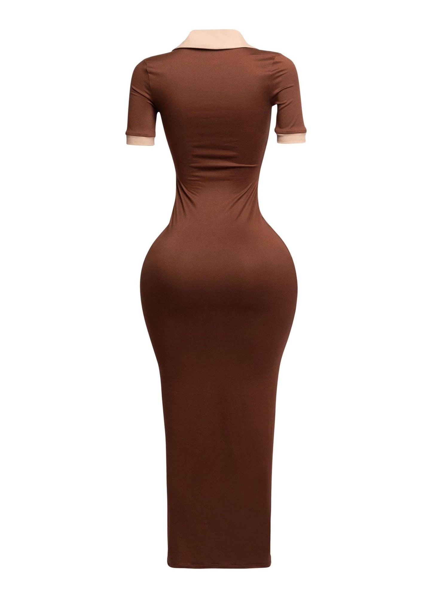 Not So Casual Collar neck Short Sleeve Maxi Dress