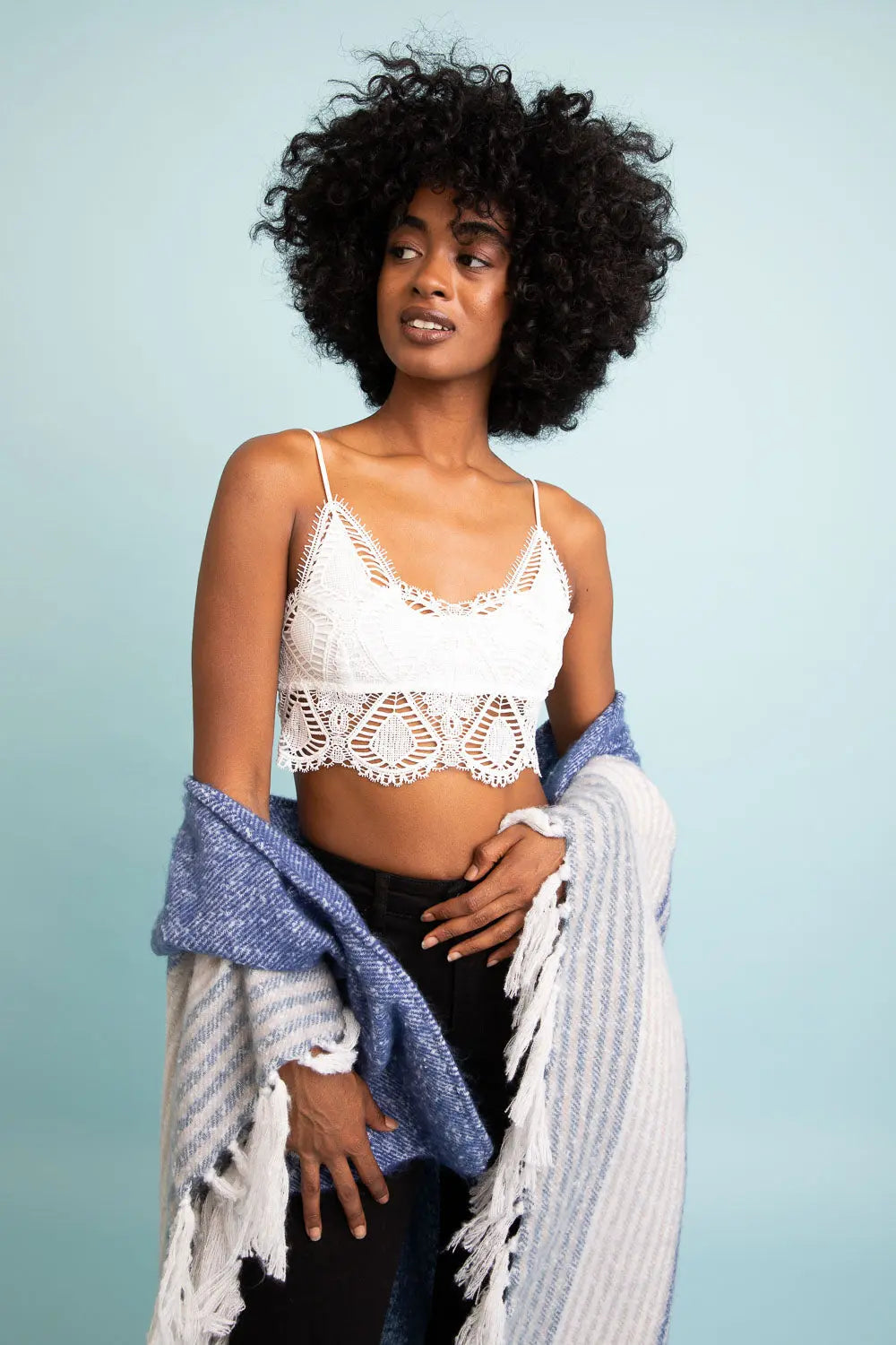Overlay Crochet Longline Bralette