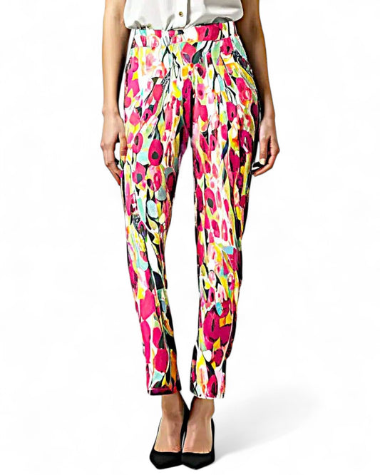 Krazy Larry P507 Pull on Pant - Pink Watercolor