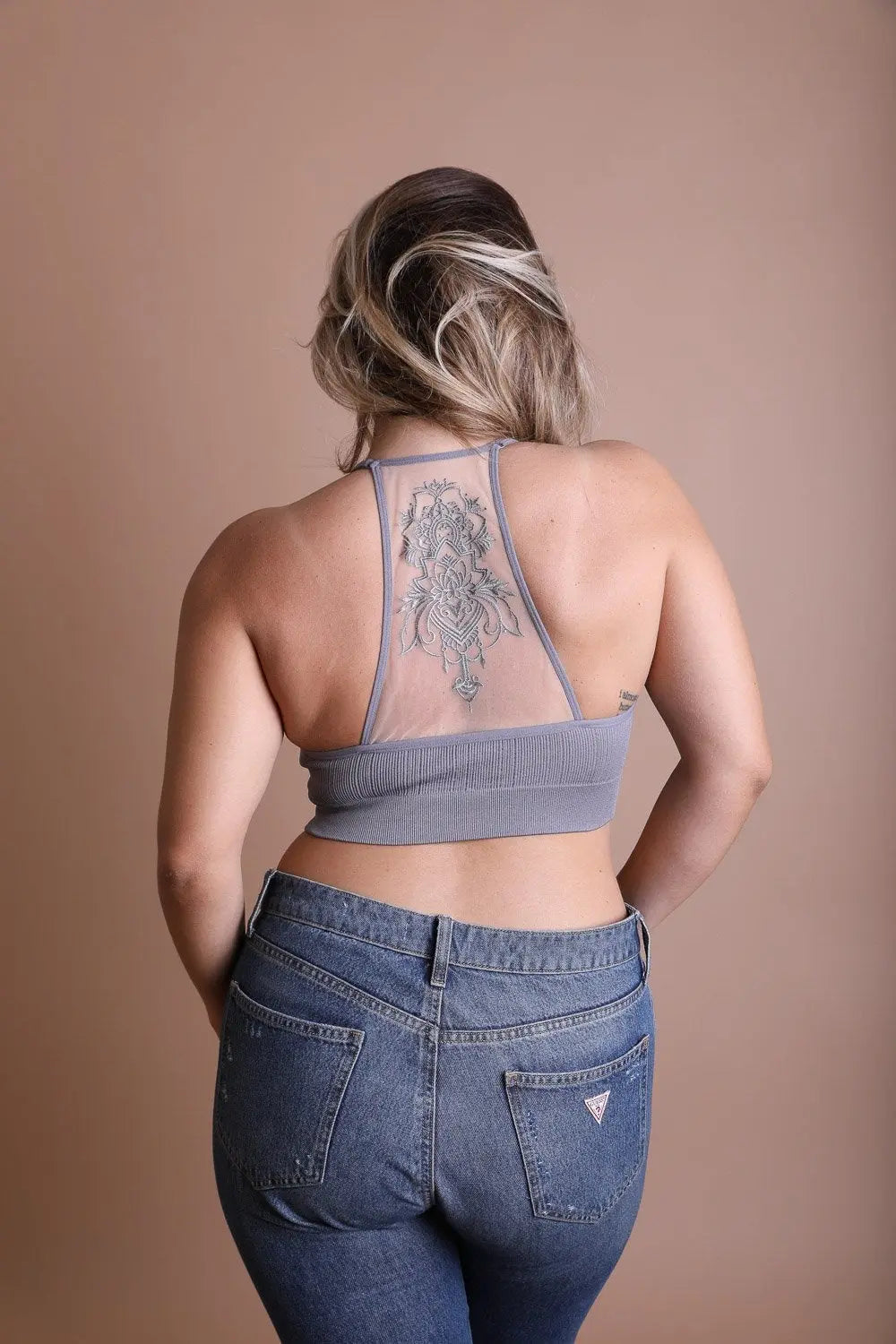 Plus Size Tattoo Back Bralette