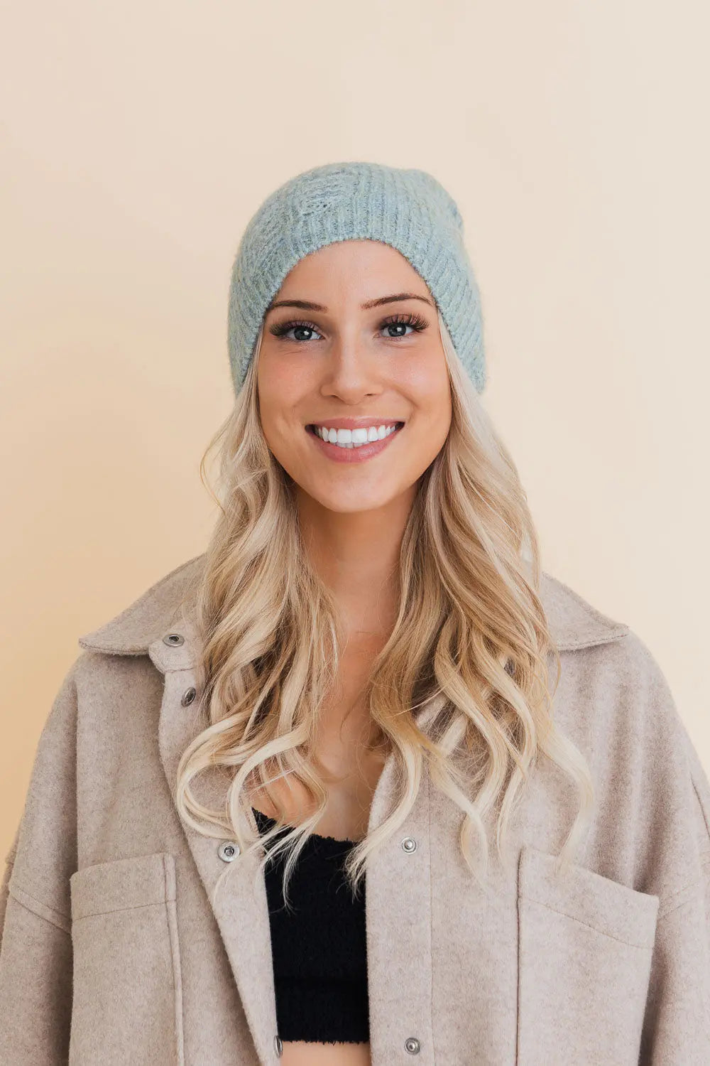 Rugged Edge Distressed Knit Beanie