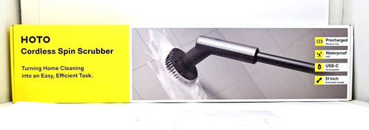 HOTO Cordless Spin Scrubber: 2.5 N·M torque, six brush heads, IPX7 rated
