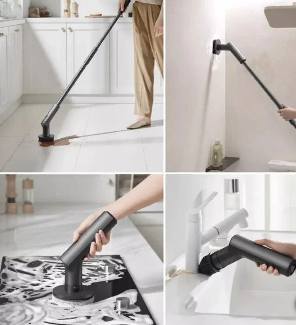 HOTO Cordless Spin Scrubber: 2.5 N·M torque, six brush heads, IPX7 rated - Open Box