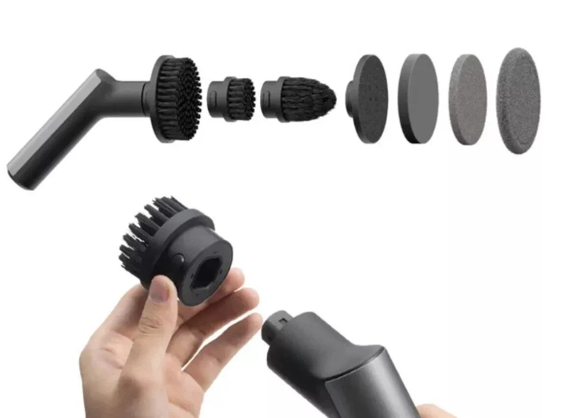 HOTO Cordless Spin Scrubber: 2.5 N·M torque, six brush heads, IPX7 rated - Open Box