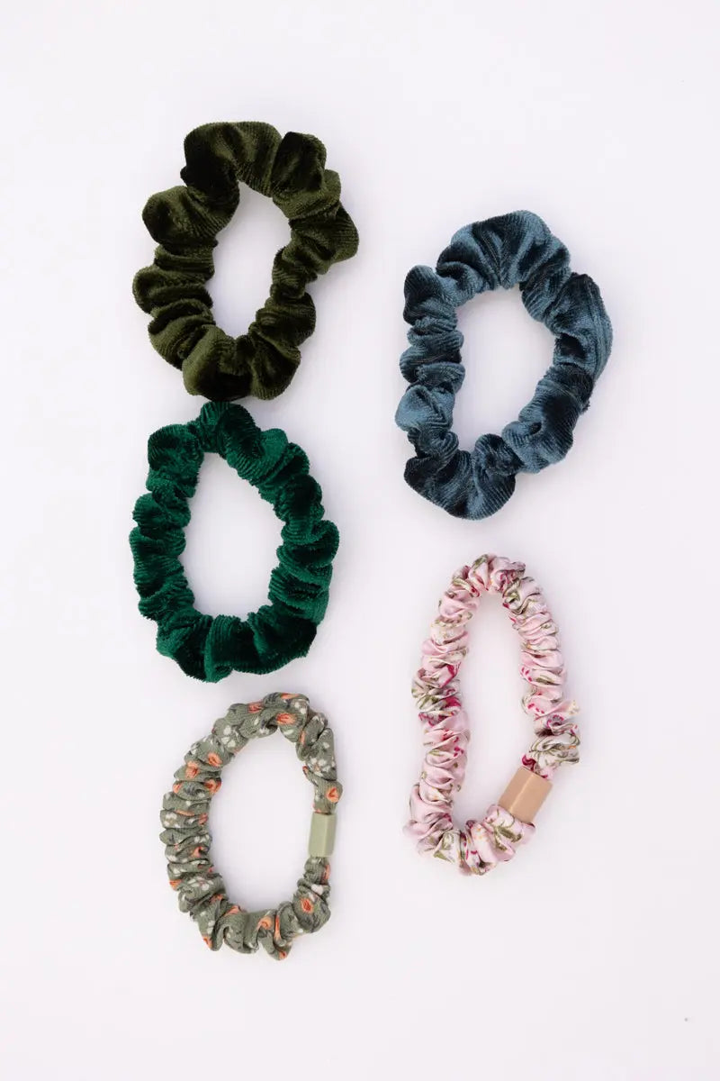 Autumn Floral Hair Ponytail Scrunchies – Assorted Designs