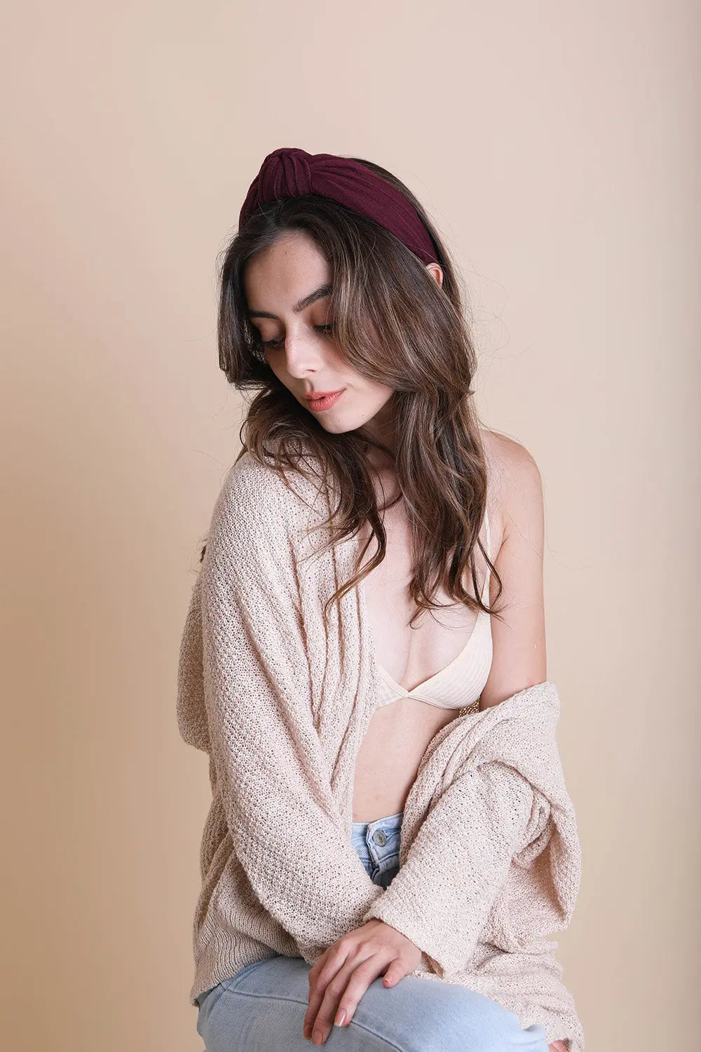 Wide Striped Topknot Headband – Chic and Comfortable