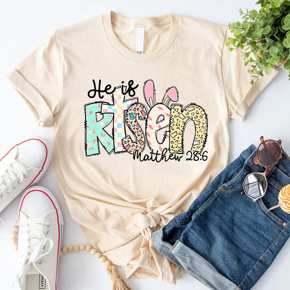 He is Risen Easter Inspirational Tees