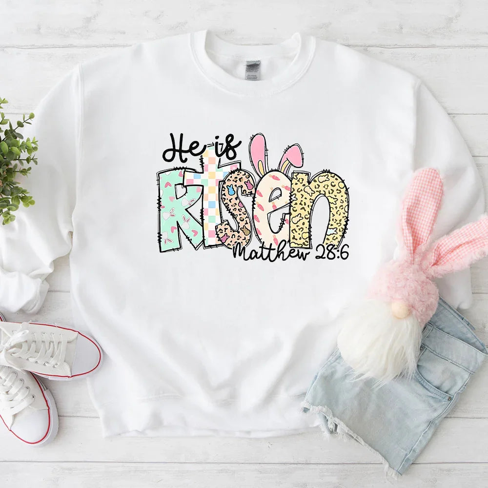 He is Risen Easter Inspirational Sweatshirt