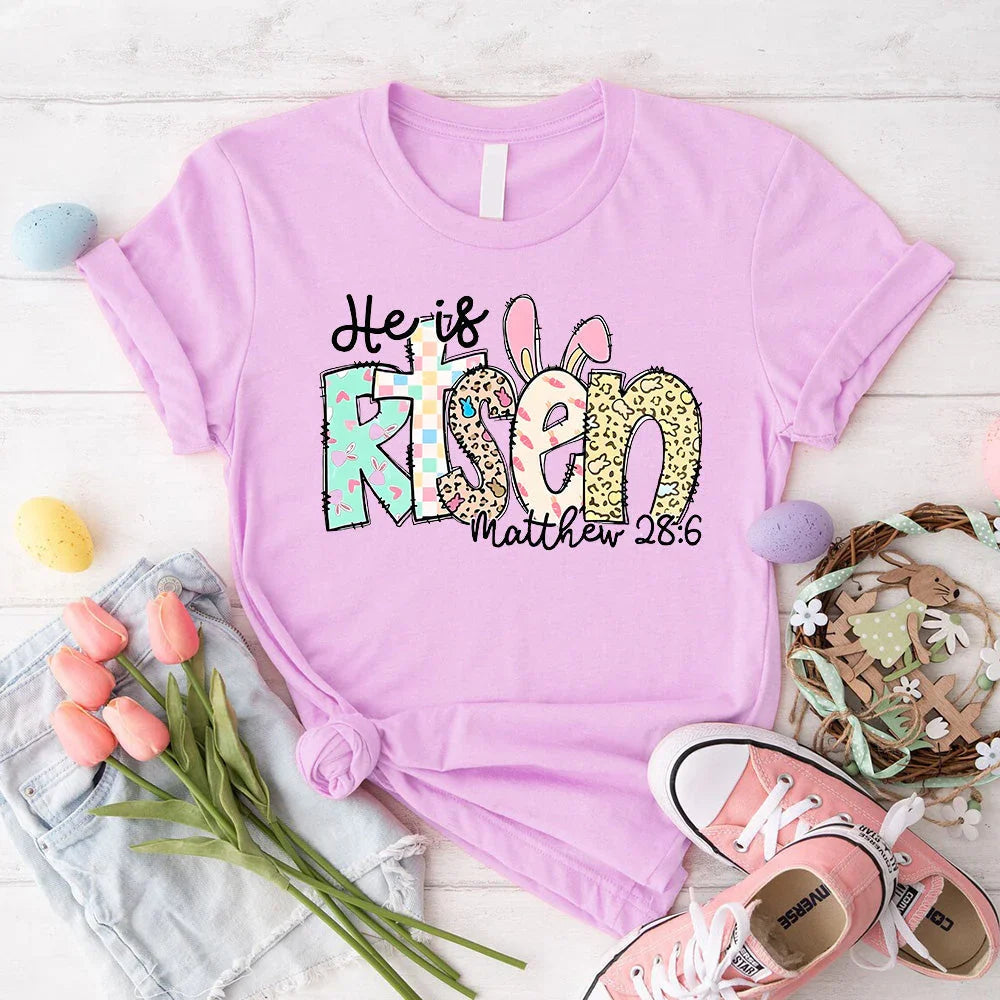 He is Risen Easter Inspirational Tees