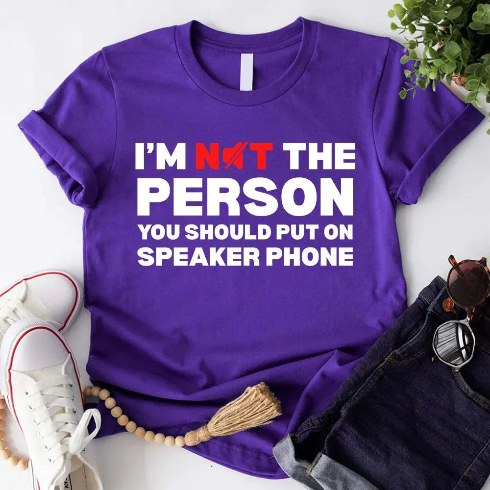 Speaker Phone Unisex T-Shirt – Funny Talk Loud Tee