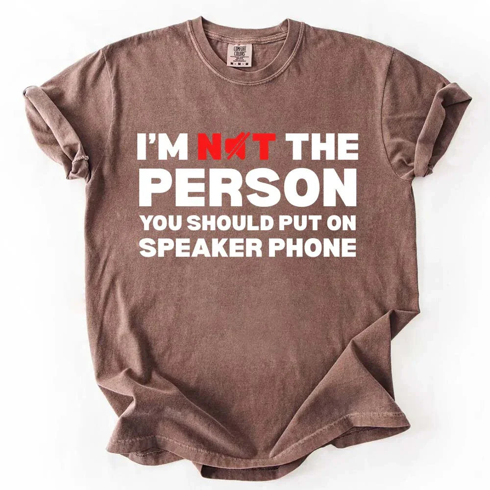 Speaker Phone Unisex T-Shirt – Funny Talk Loud Tee
