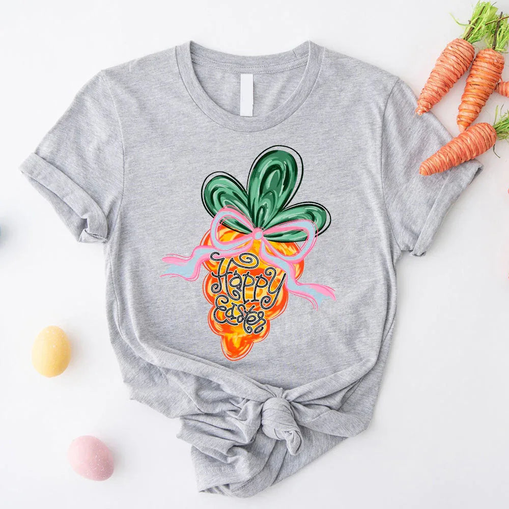 Happy Easter Carrot Coquette Tees