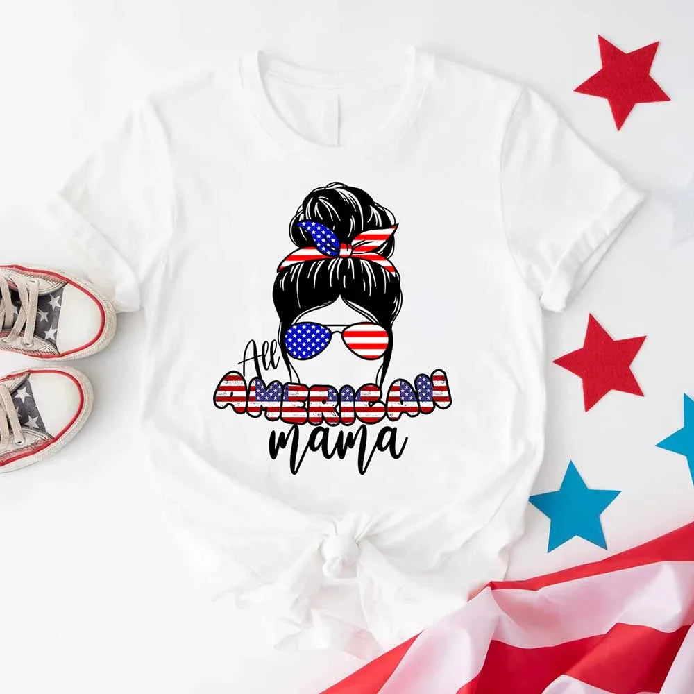All American Mama 4th Of July Mom T-shirt