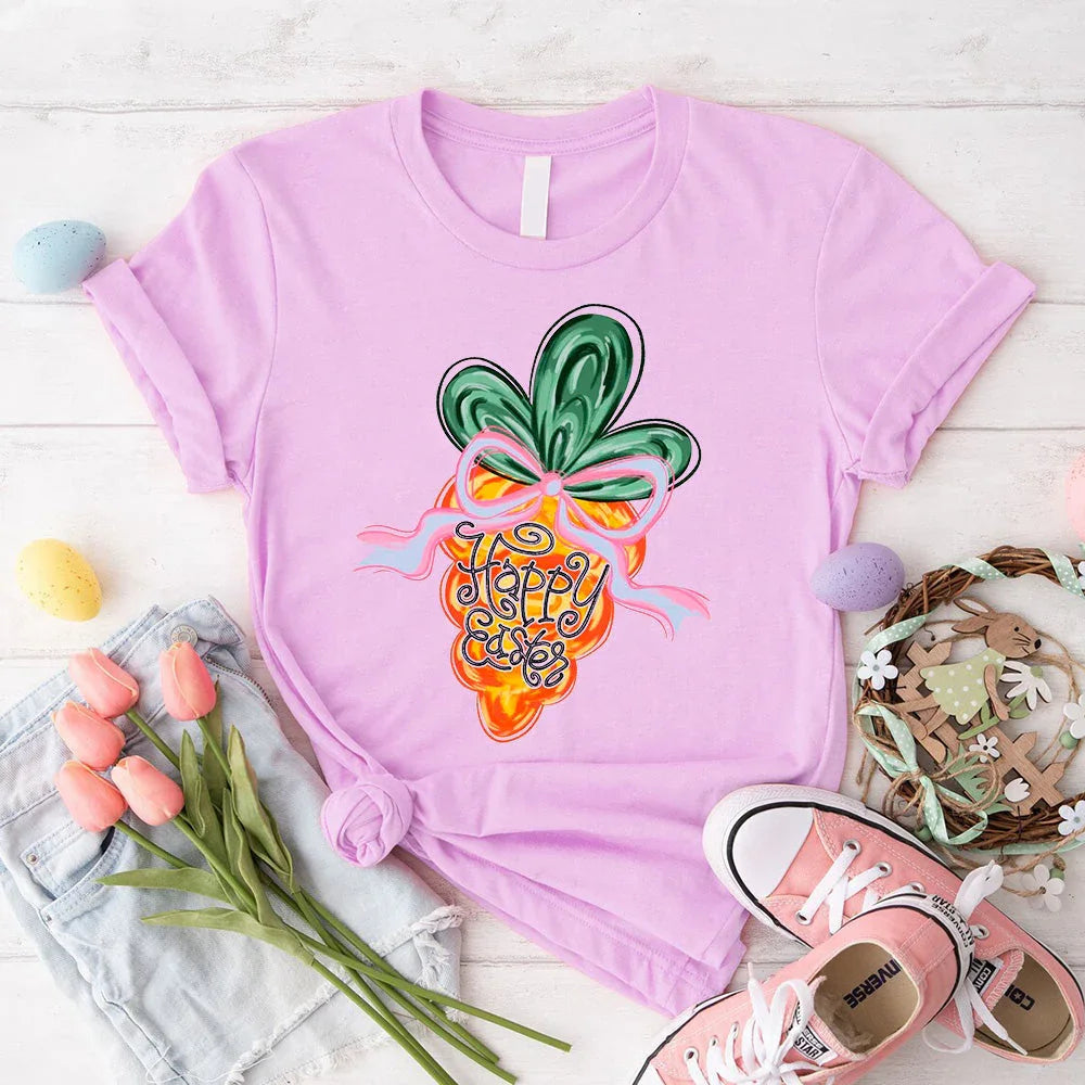 Happy Easter Carrot Coquette Tees
