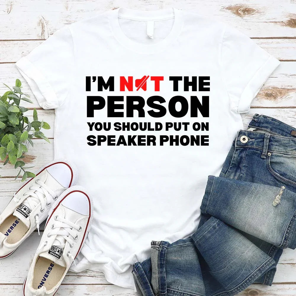 Speaker Phone Unisex T-Shirt – Funny Talk Loud Tee