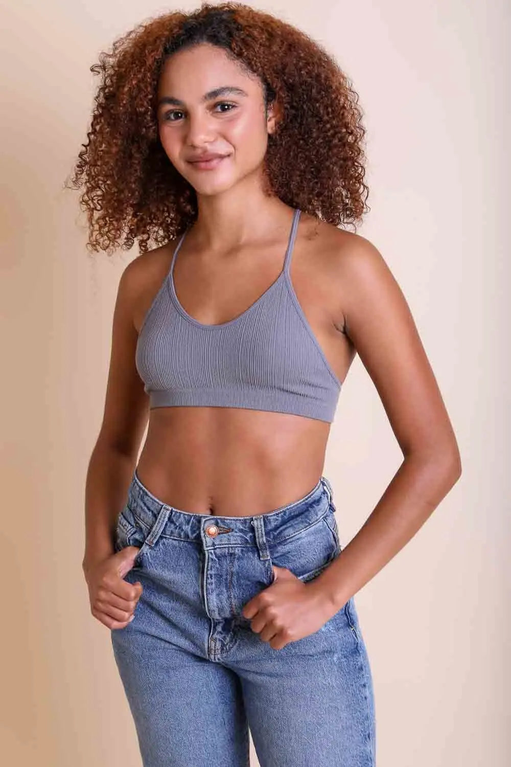 Tattoo Back Bralette – Embroidered Mesh Racerback Style