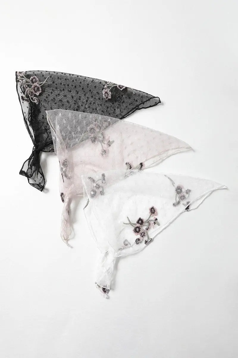 Tulle Lace Poppy Headscarf