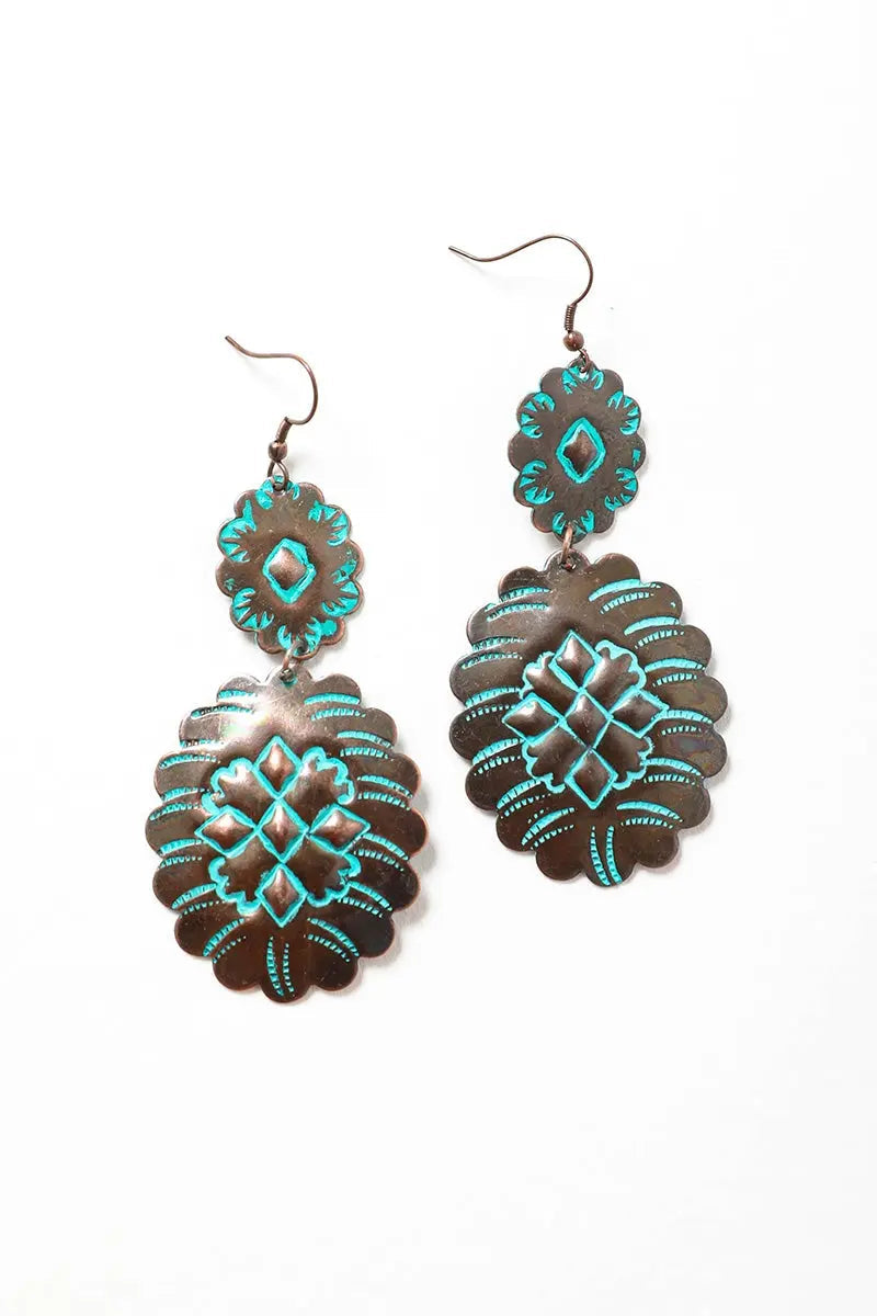 Turquoise Flower Drop Earrin🩵