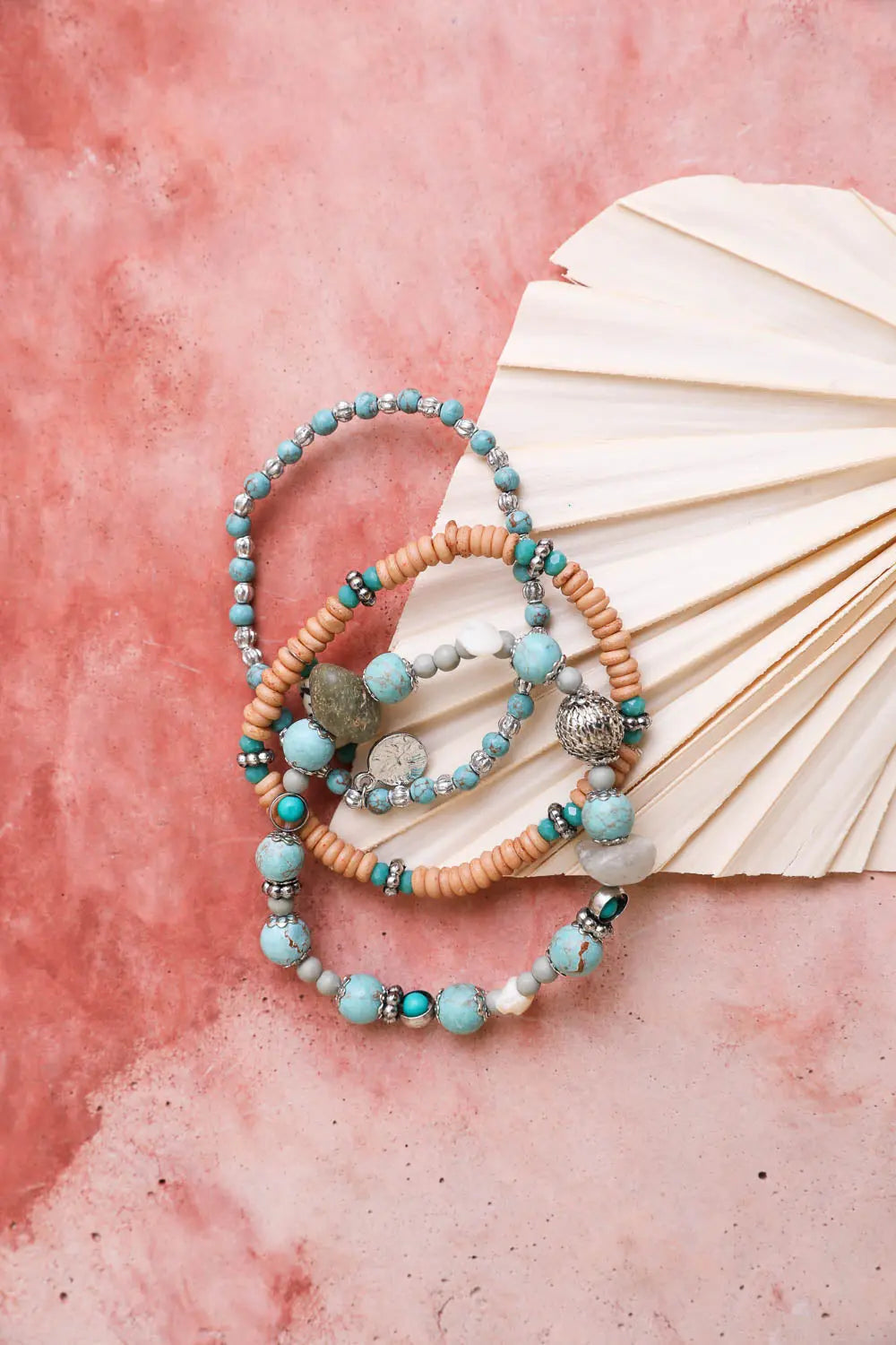 Turquoise Mixed Bead Stackable Bracelet🩵
