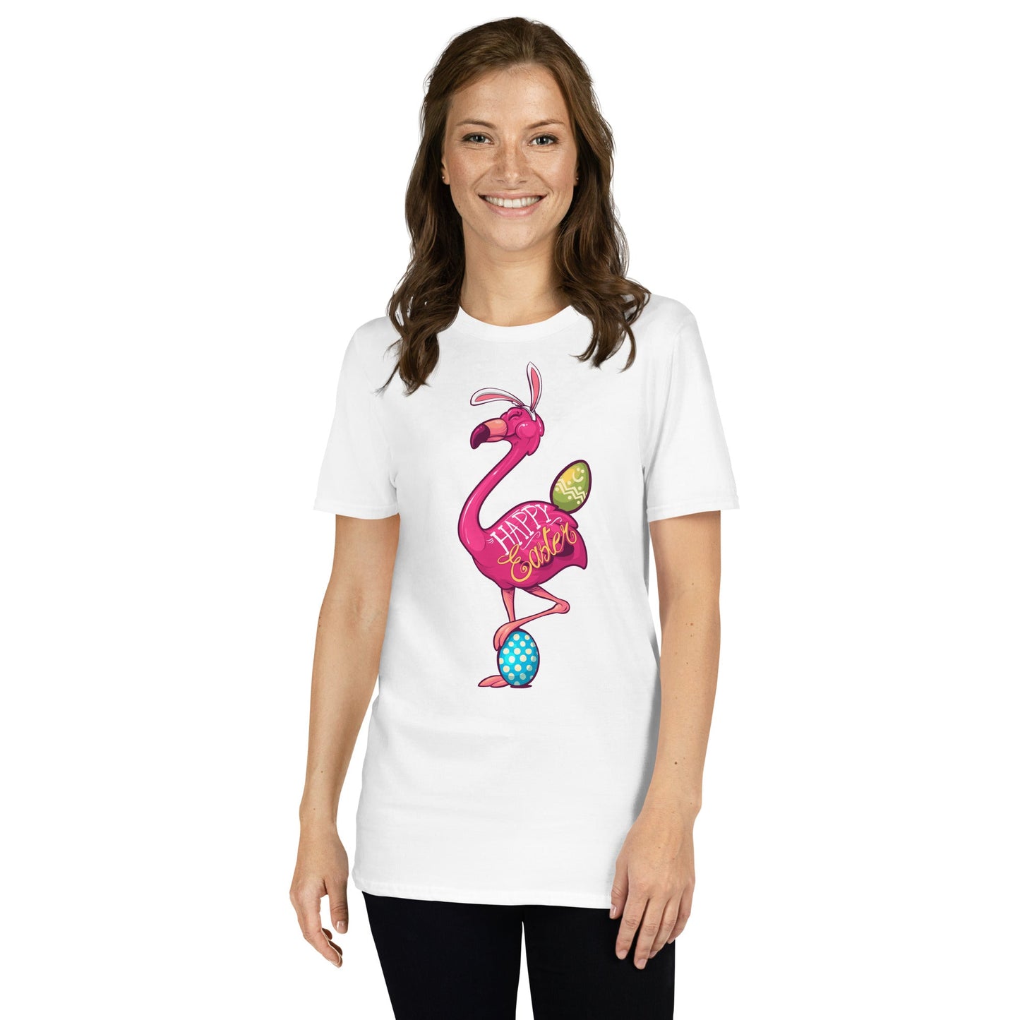 Original The Popular Flamingo Happy Easter T-Shirt