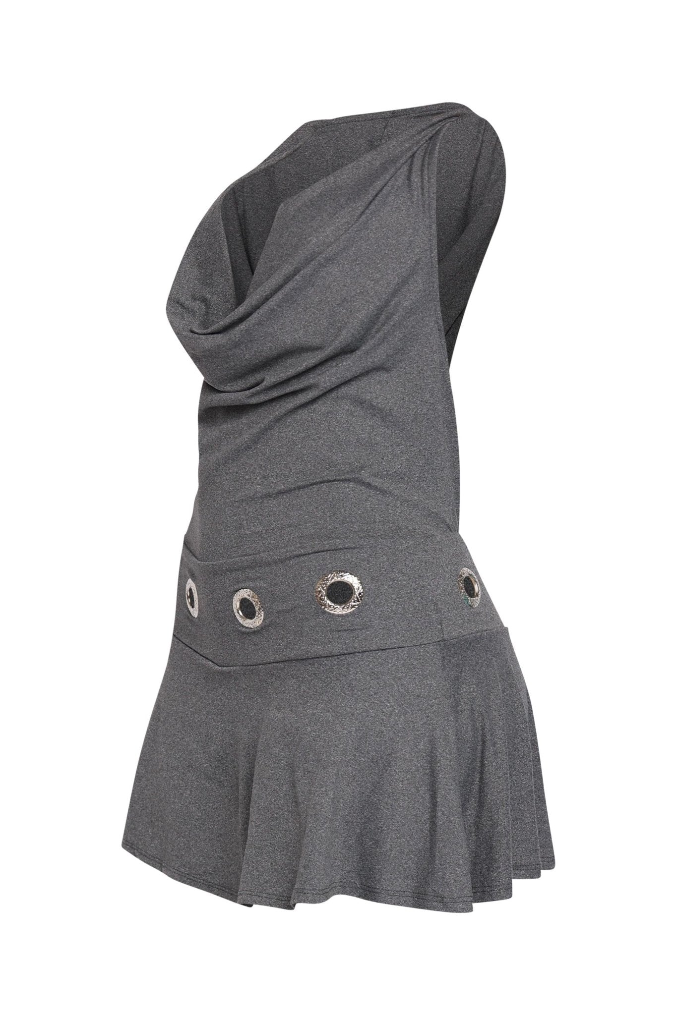 Urban Edge Hooded Open Back Mini Dress Built In Shorts