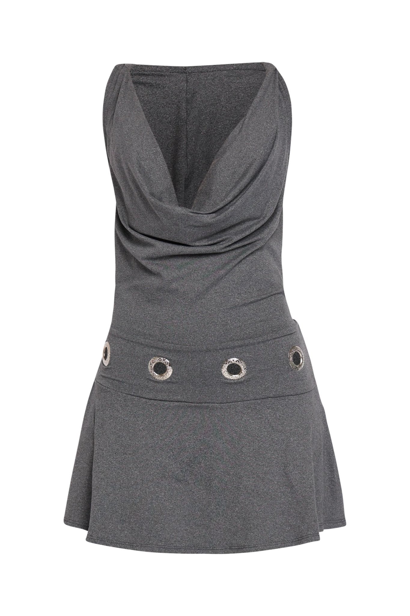 Urban Edge Hooded Open Back Mini Dress Built In Shorts
