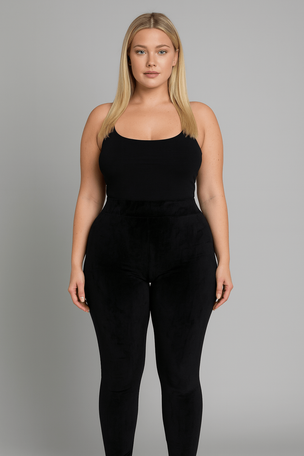 Victoria Velvet Soft Stretch Wide Waist Trim Leggings