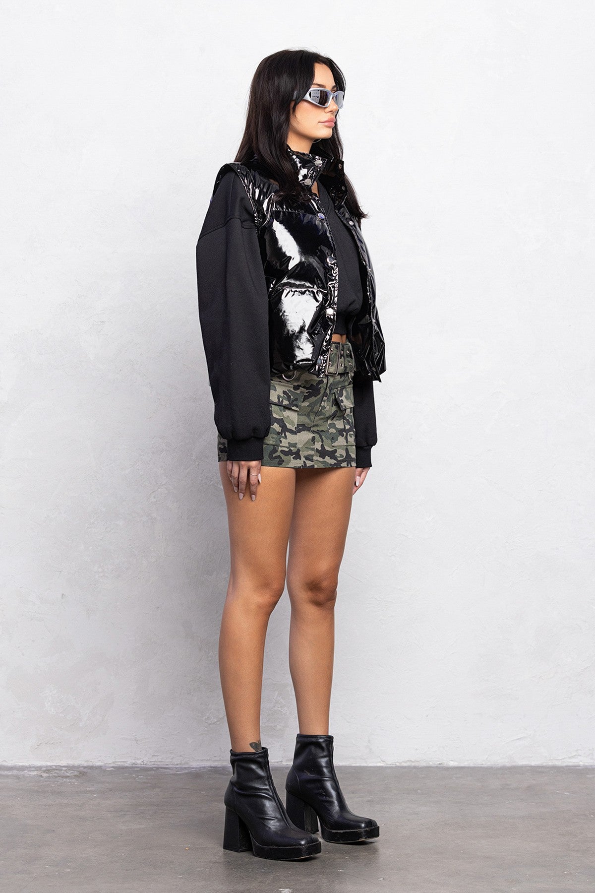 Vinyl Glossy Puffer Vest | Trendy Streetwear Outerwear
