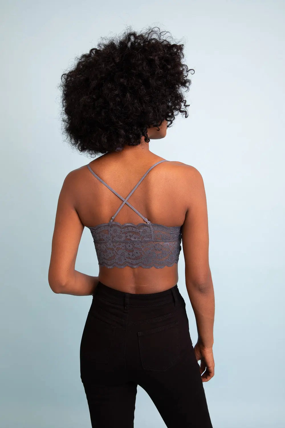 Wide Lace Bandeau w/ Detachable Straps
